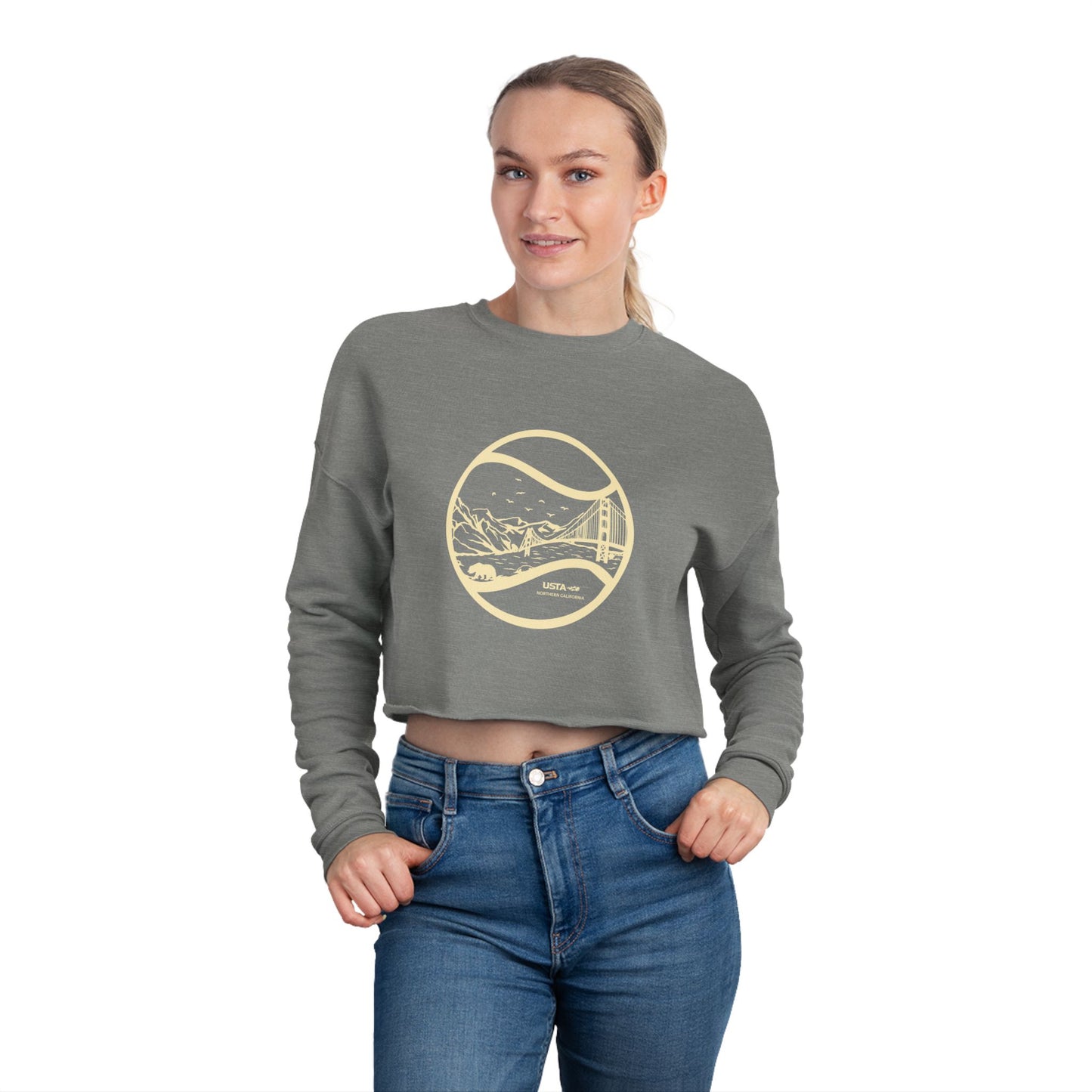 USTA NorCal Tennis Ball Women's Cropped Sweatshirt