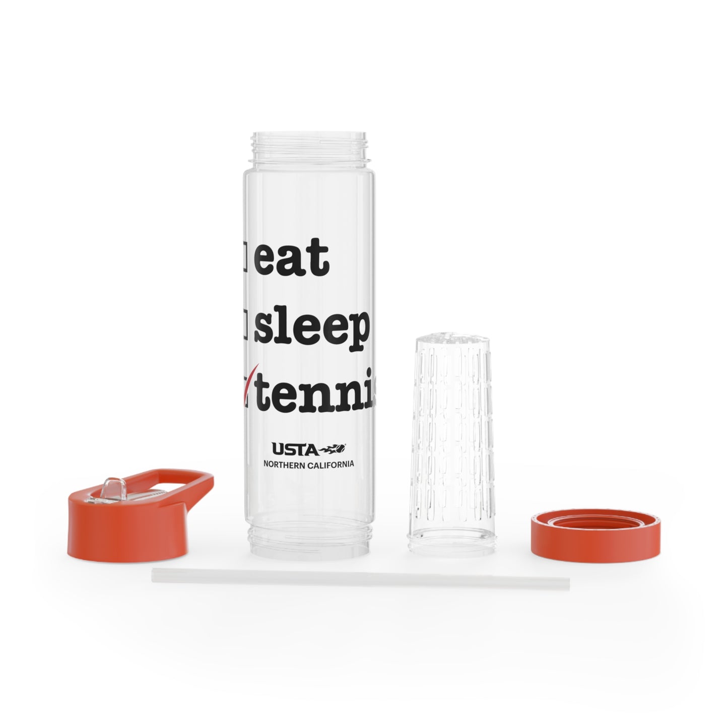 Eat Sleep Tennis check box Infuser Water Bottle