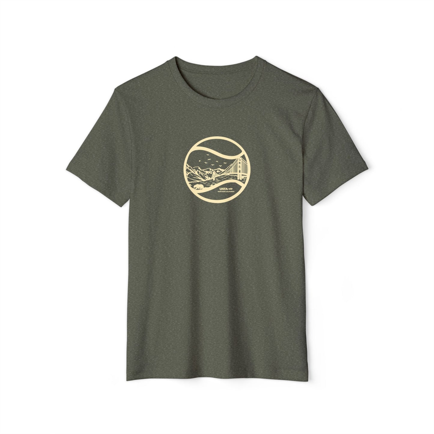 USTA NorCal Tennis Ball Unisex Recycled Organic T-Shirt