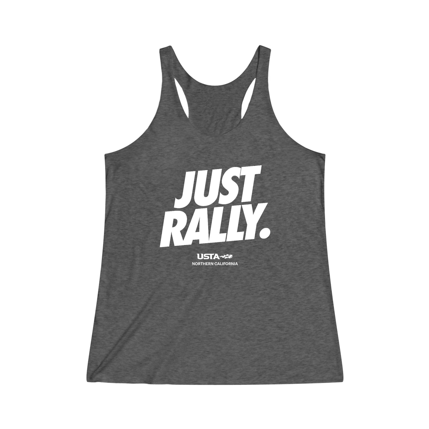 Just Rally Women's Tri-Blend Racerback Tank