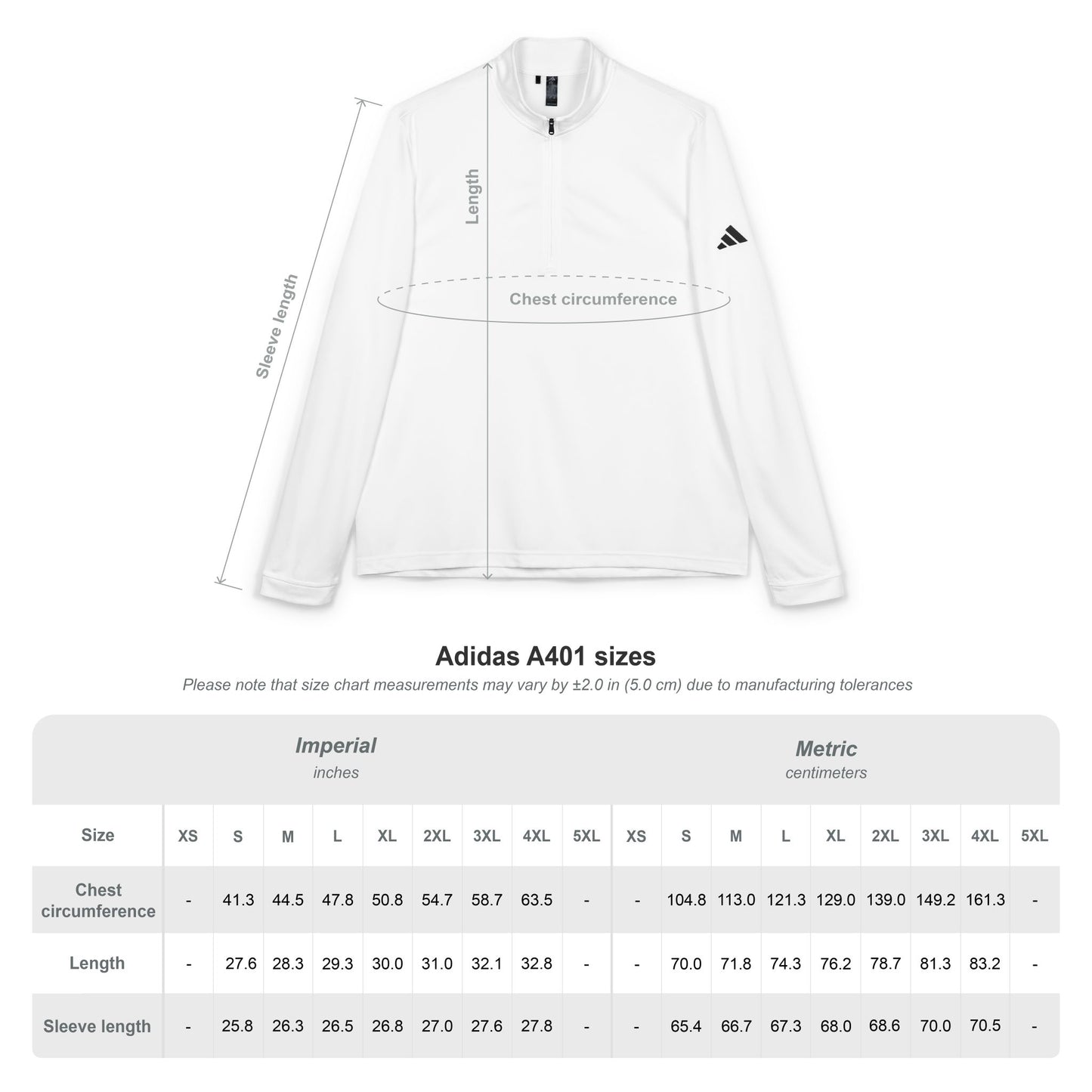 adidas® Embroidered USTA Logo Quarter-Zip Pullover