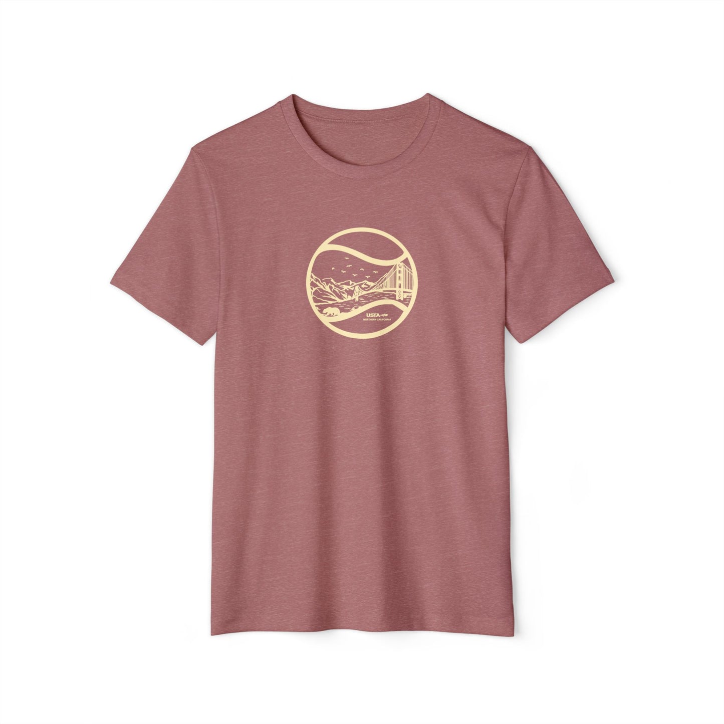 USTA NorCal Tennis Ball Unisex Recycled Organic T-Shirt