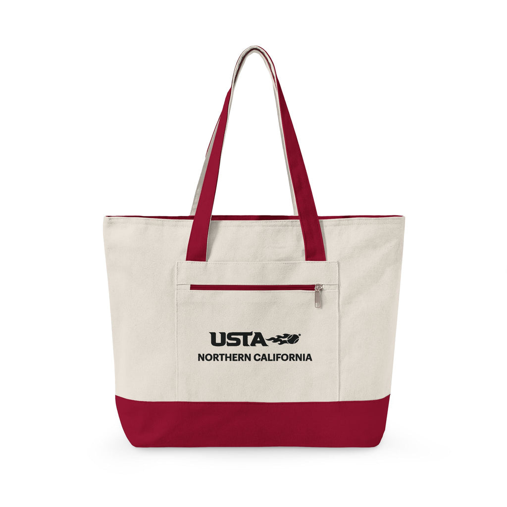 Zippered Canvas Tote