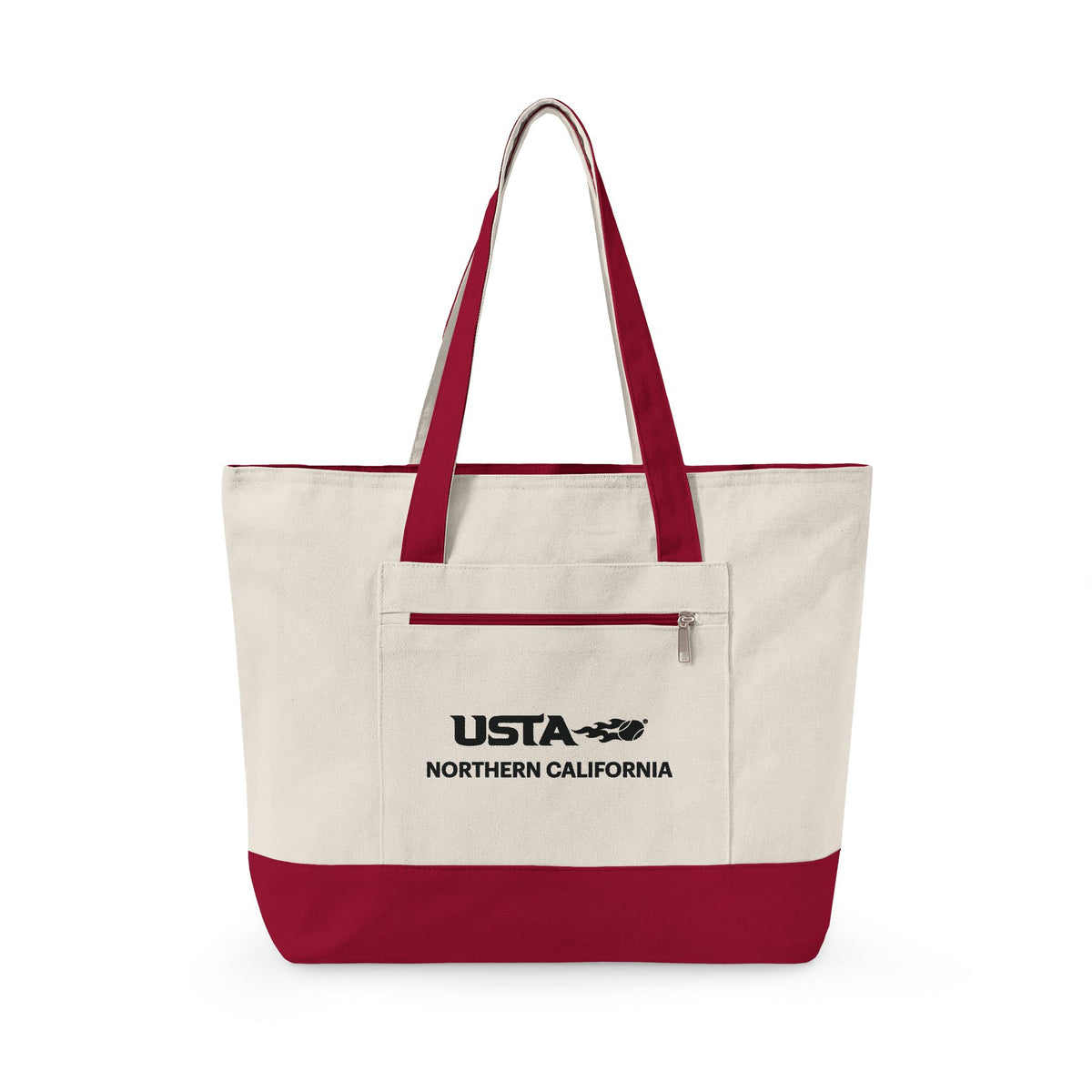 Zippered Canvas Tote