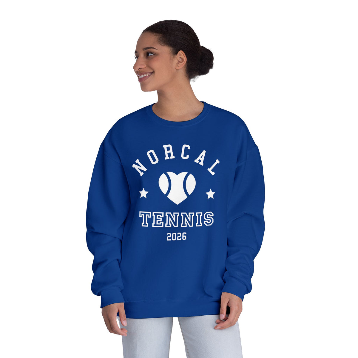 'NorCal Tennis 2026' Heart Crewneck Sweatshirt