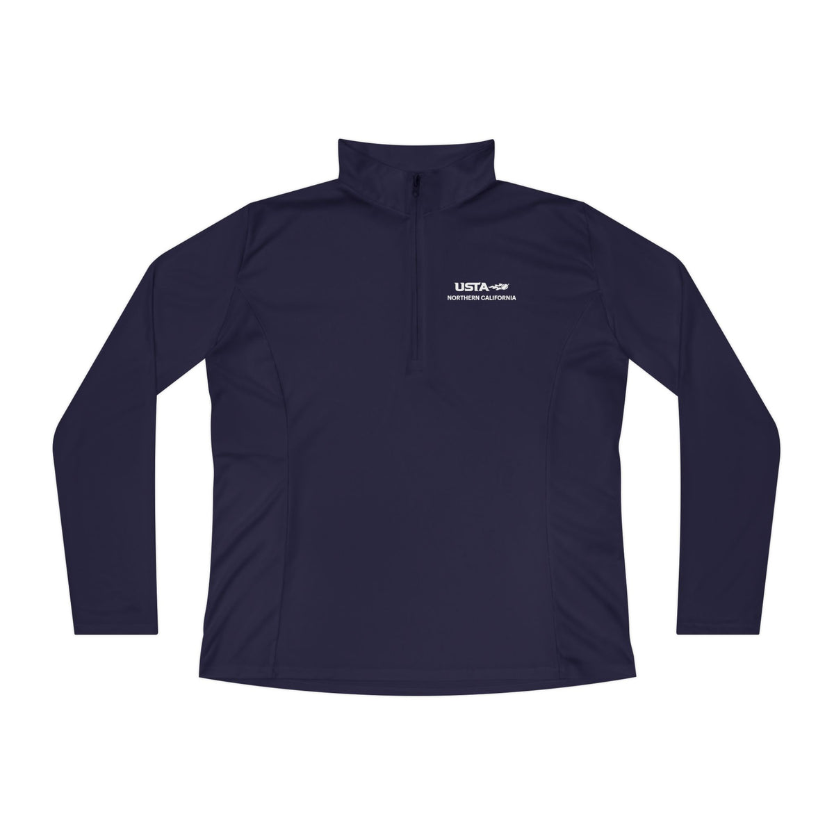 Ladies Quarter-Zip Pullover — Lightweight White Performance Pullover