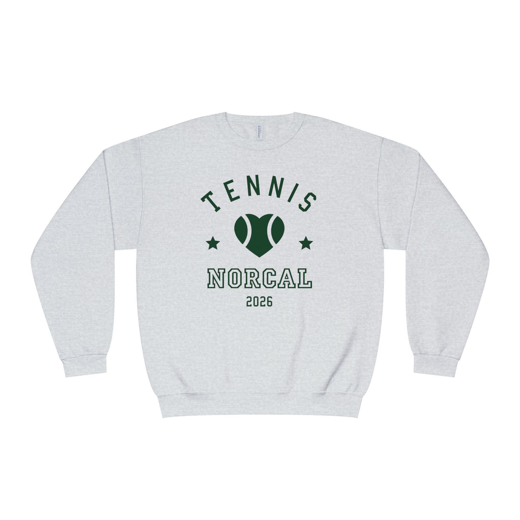 'Tennis NorCal 2026' Heart Crewneck Sweatshirt