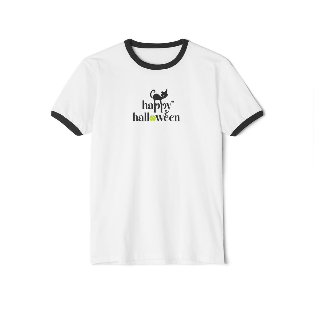 Happy Halloween Cat Ringer T-Shirt