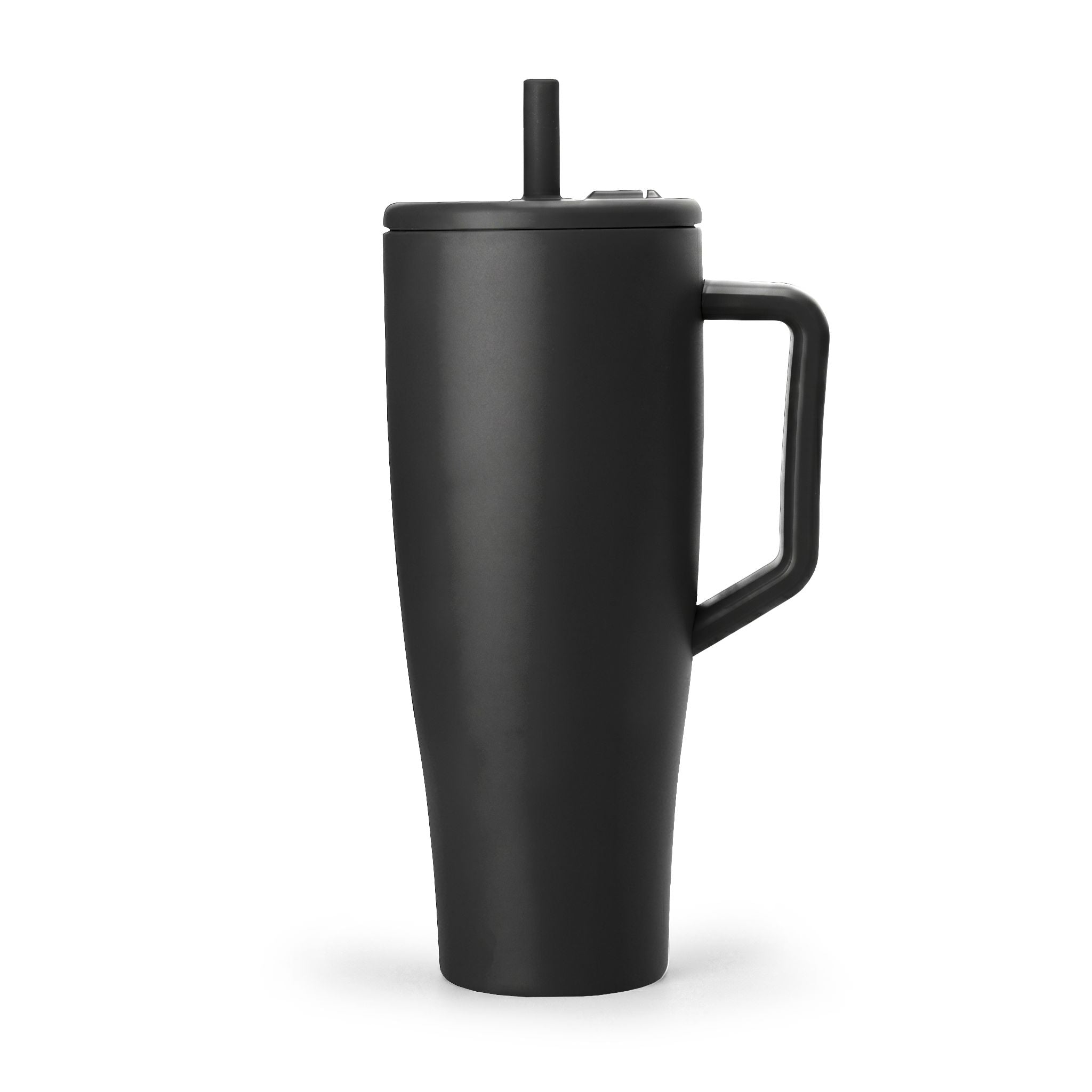 40oz Insulated Tumbler with Handle & Lid — Engraved Stainless Travel Mug