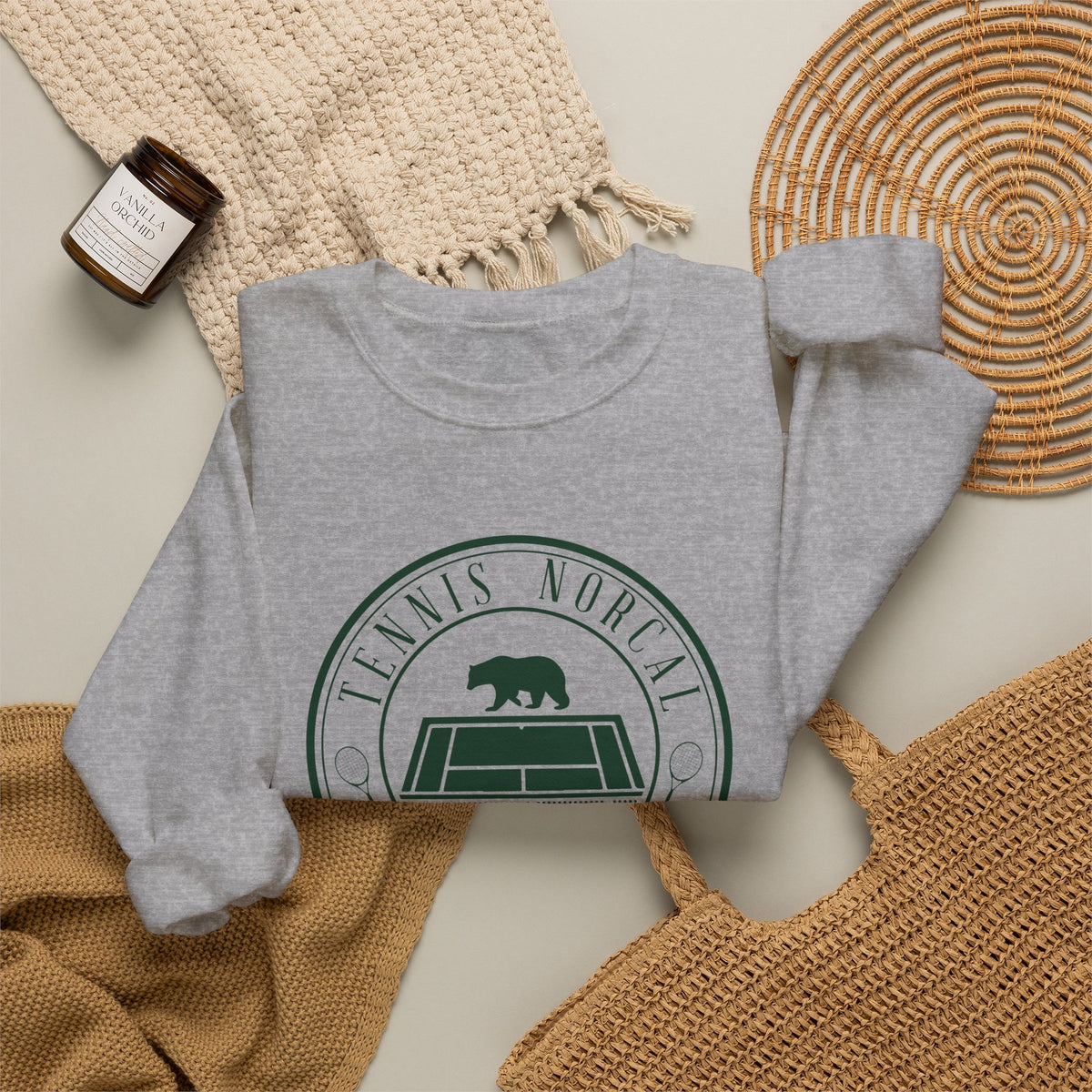 'Tennis NorCal' Bear Crewneck Sweatshirt