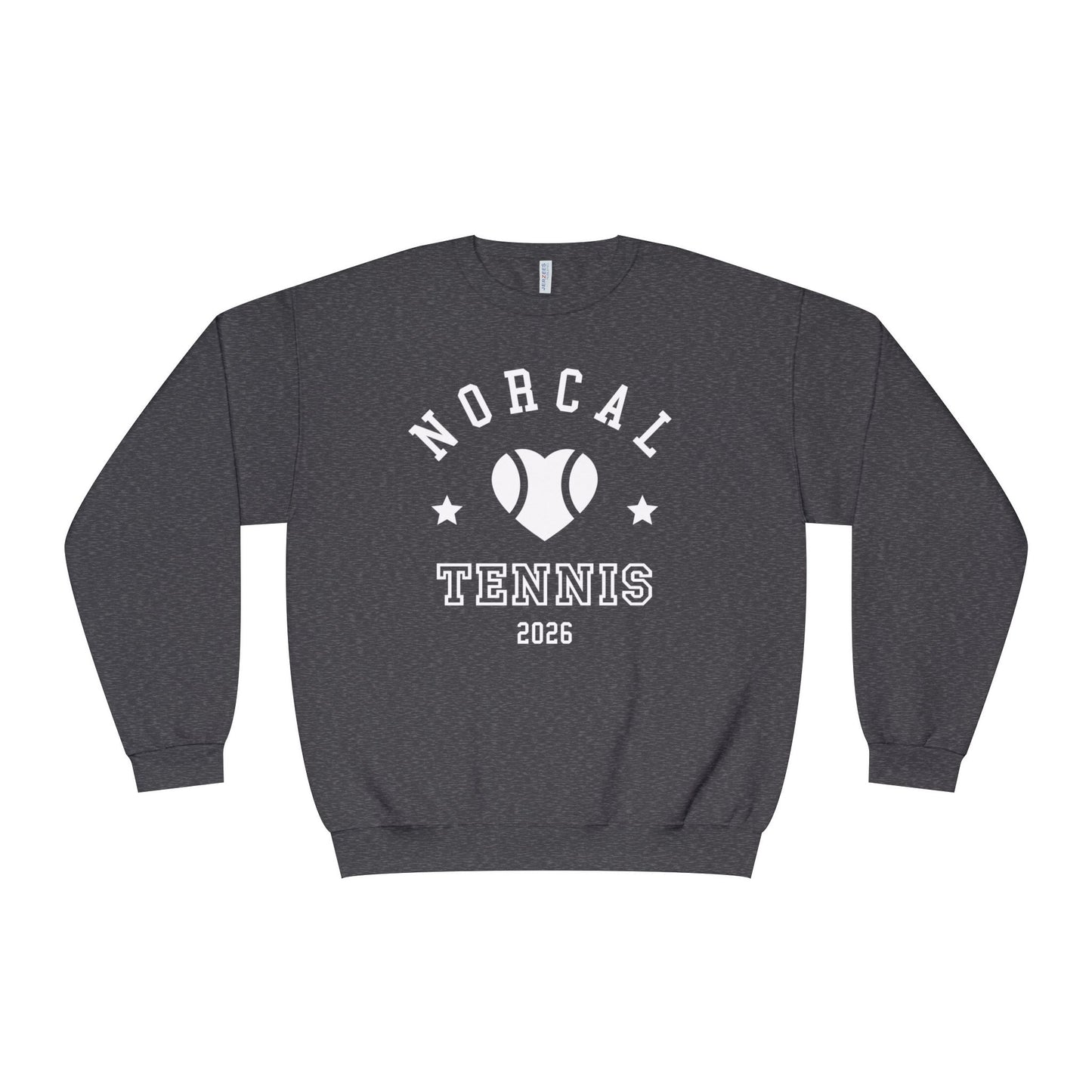 'NorCal Tennis 2026' Heart Crewneck Sweatshirt