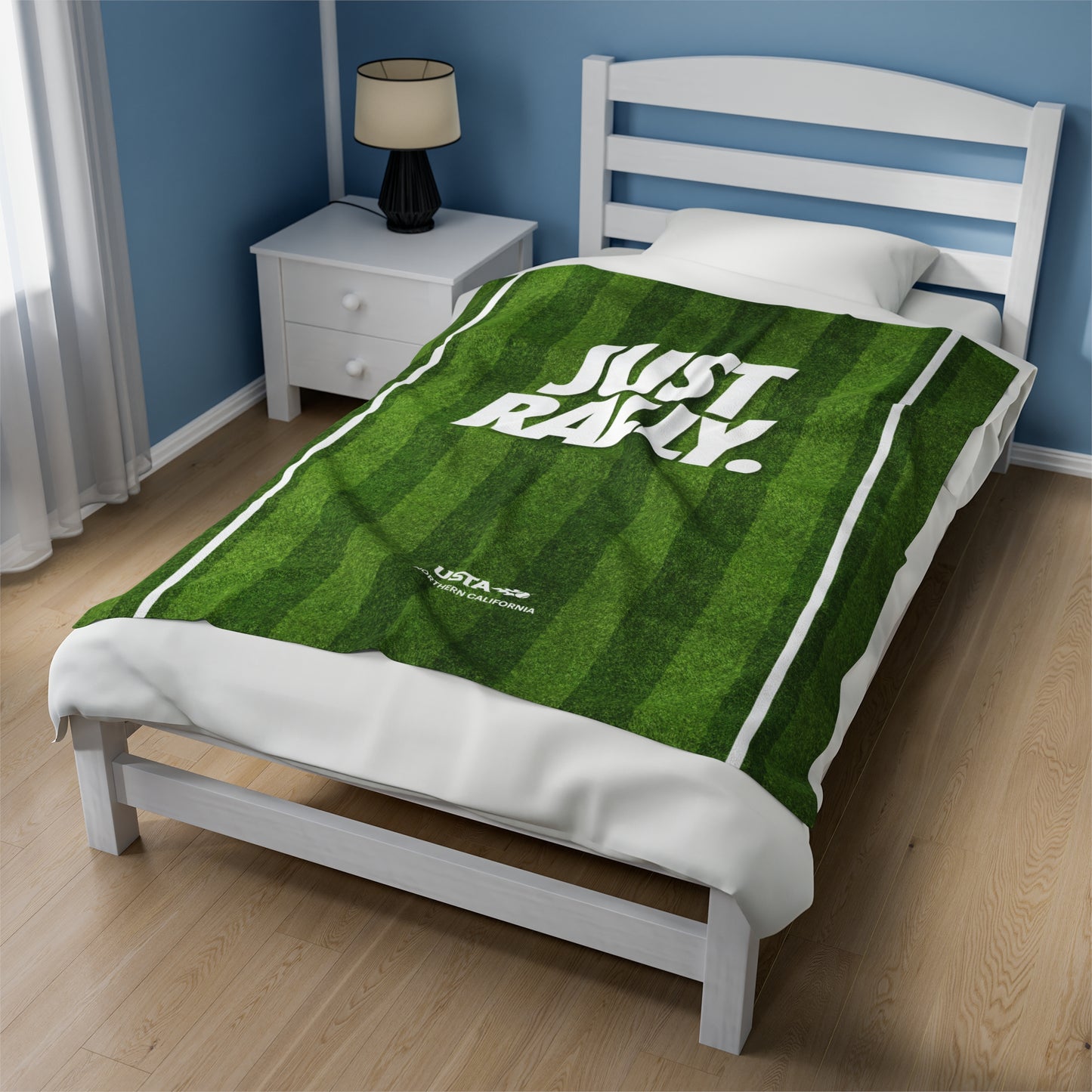 Just Rally Grass Court Velveteen Plush Blanket