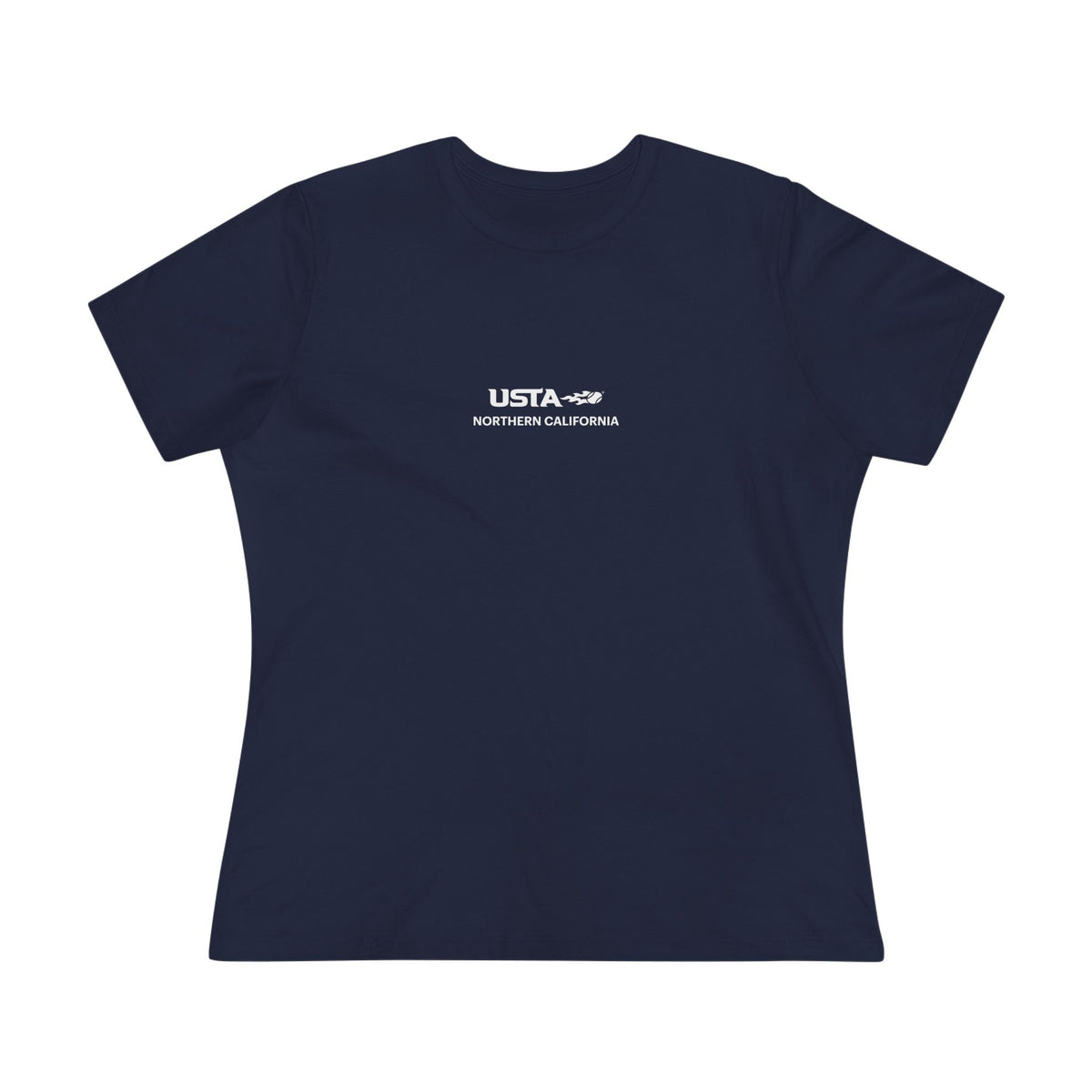 USTA Northern California Women's Cotton Tee — Minimal Tennis Logo Shirt