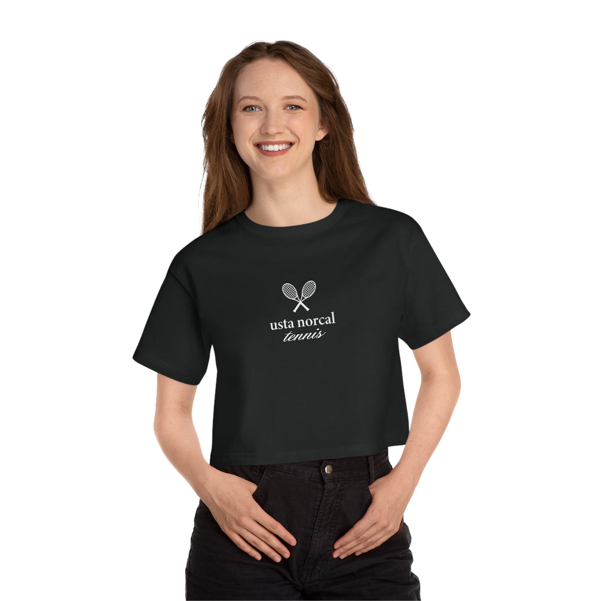 USTA NorCal Tennis Cropped T-Shirt — Women's Champion Heritage Tee