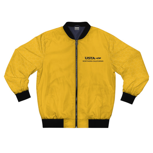 Men's Yellow Honeycomb USTA Bomber Jacket