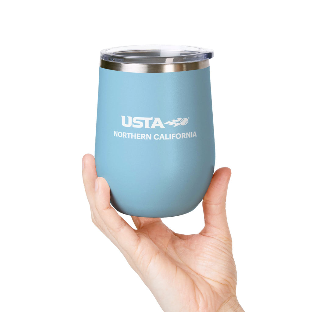 USTA Northern California 12oz Wine Tumbler – Insulated Stainless Steel Travel Cup