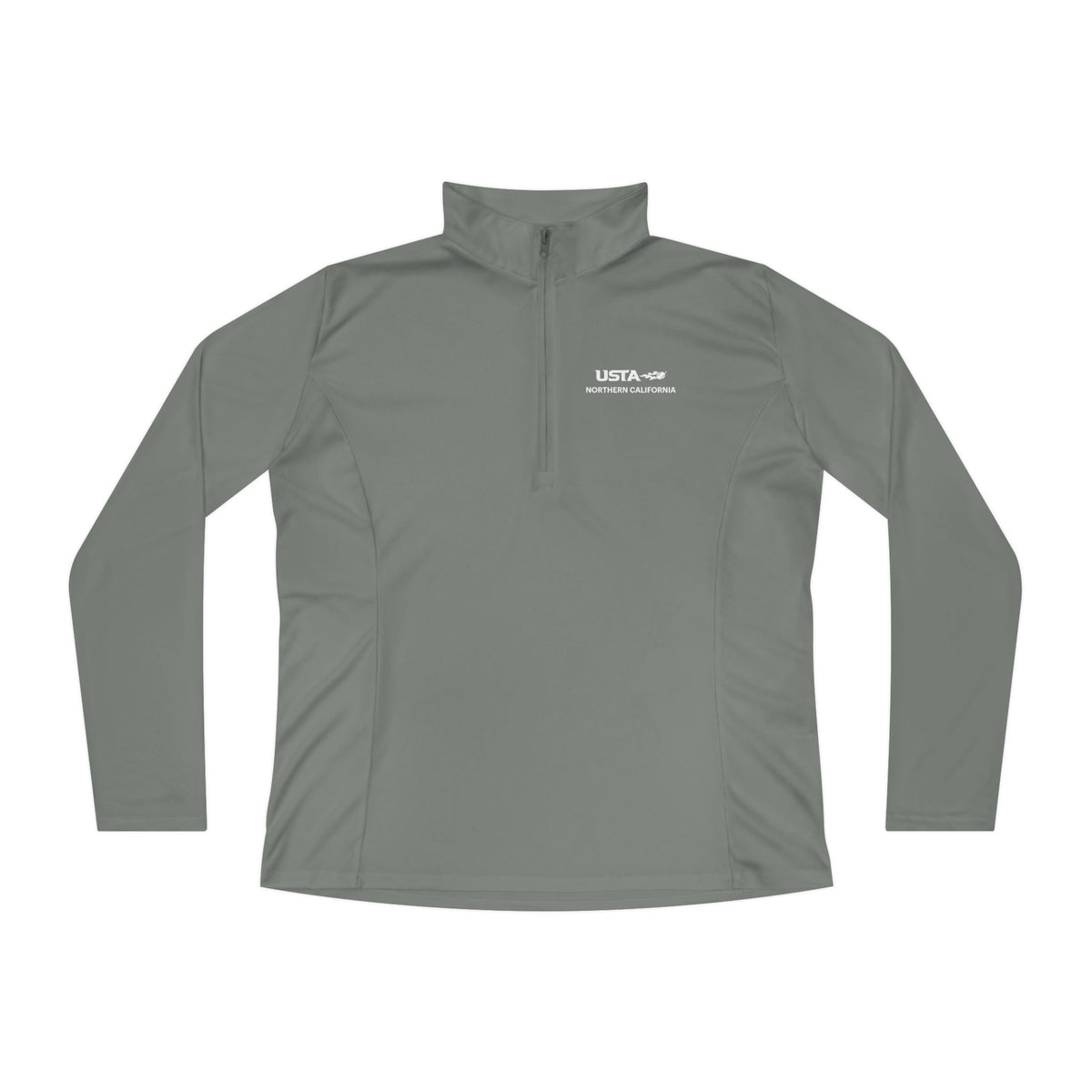 Ladies Quarter-Zip Pullover — Lightweight White Performance Pullover