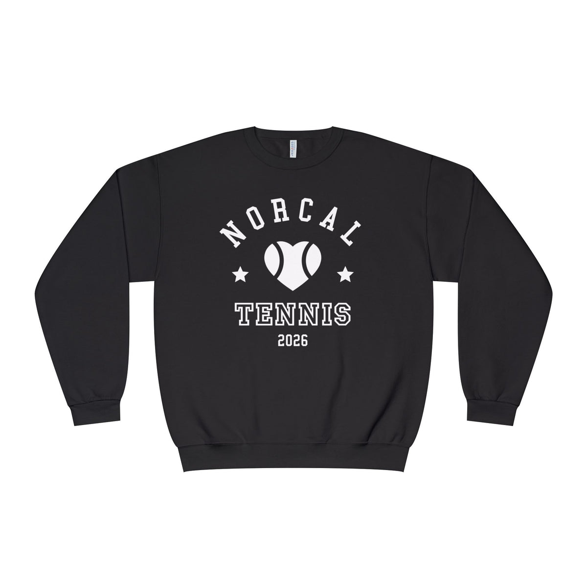 'NorCal Tennis 2026' Heart Crewneck Sweatshirt