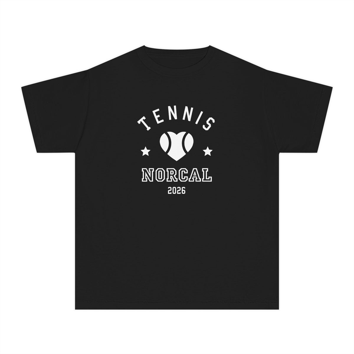 'Tennis NorCal 2026' Youth Heart Tee