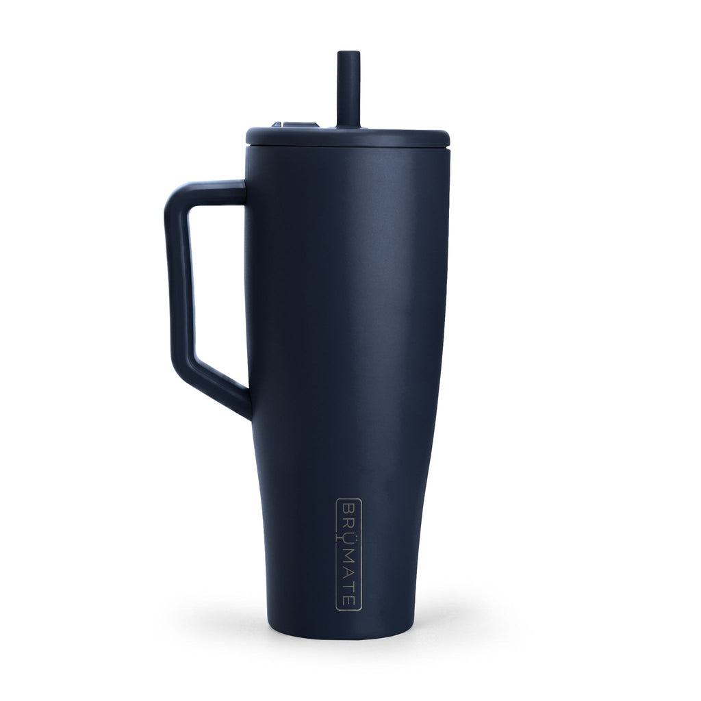 40oz Insulated Tumbler with Handle & Lid — Engraved Stainless Travel Mug