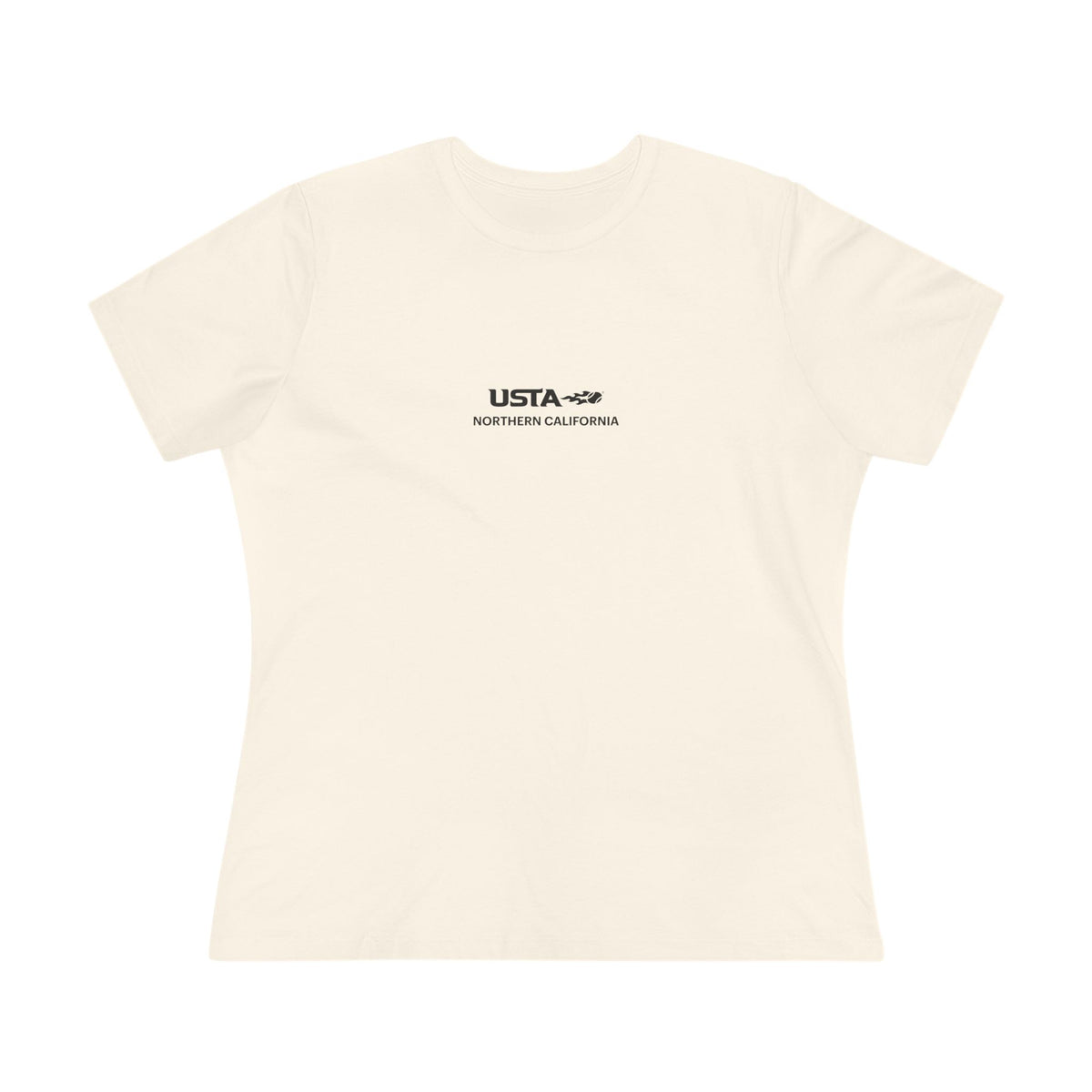 USTA Northern California Women's Cotton Tee — Minimal Tennis Logo Shirt