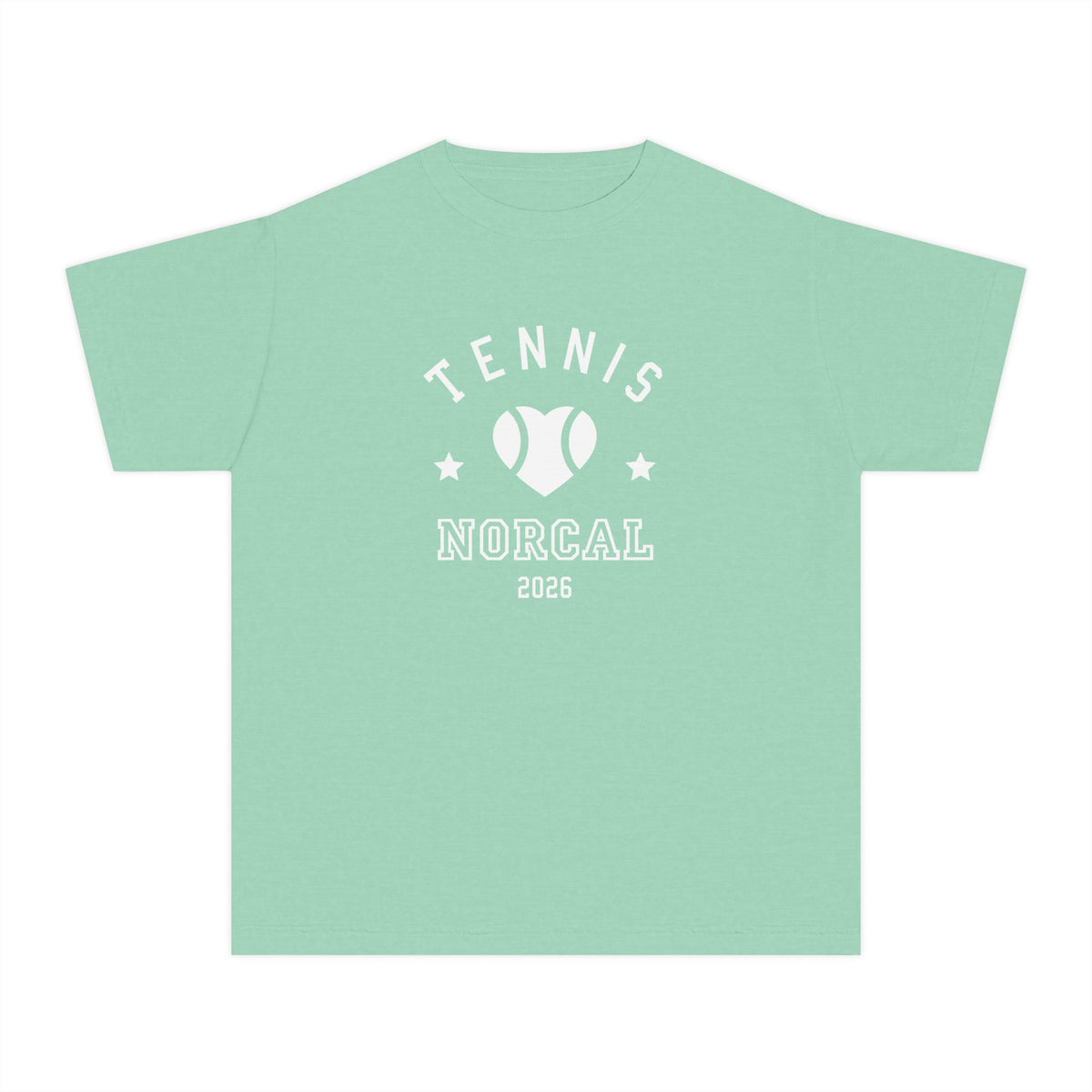 'Tennis NorCal 2026' Youth Heart Tee