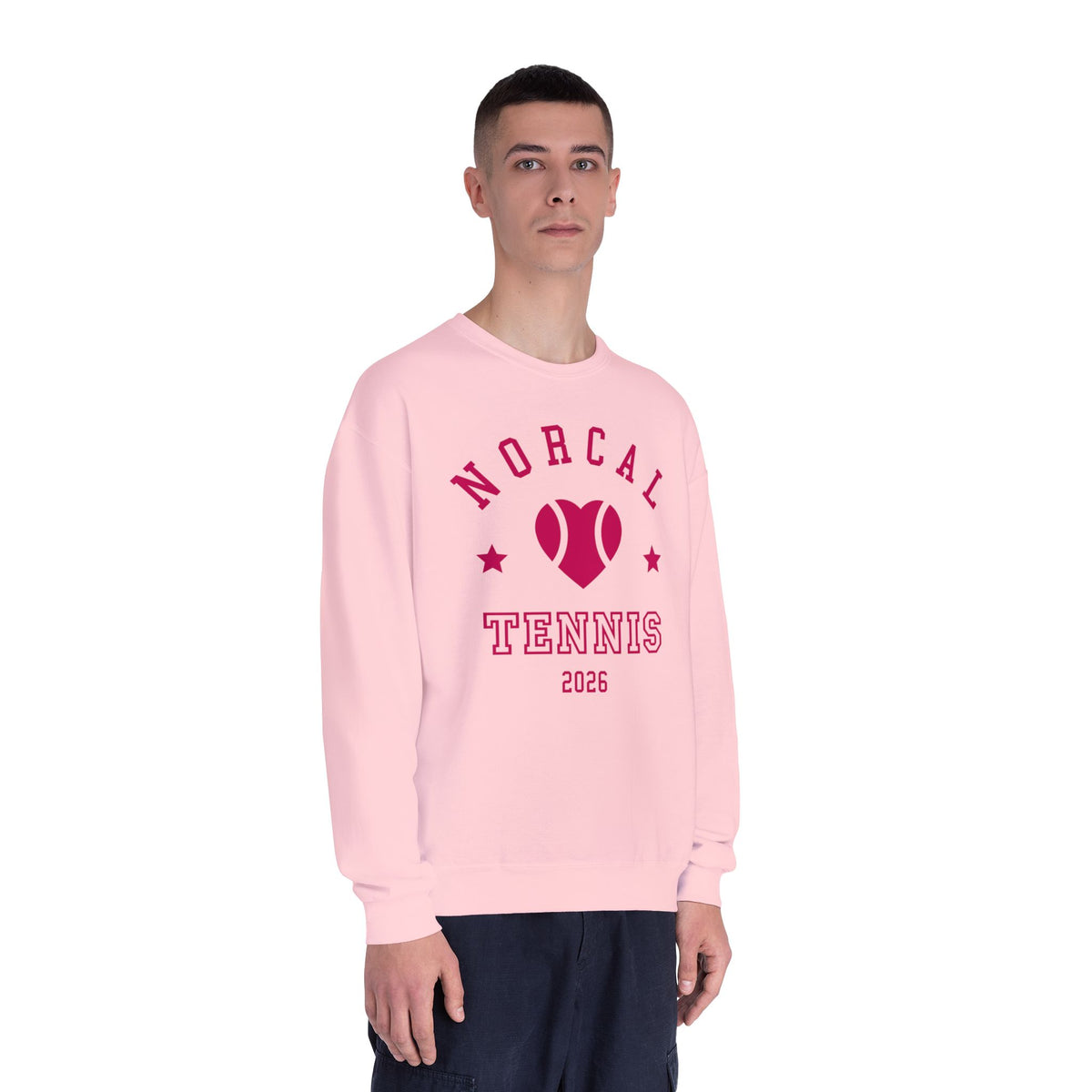 'NorCal Tennis 2026' Heart Crewneck Sweatshirt