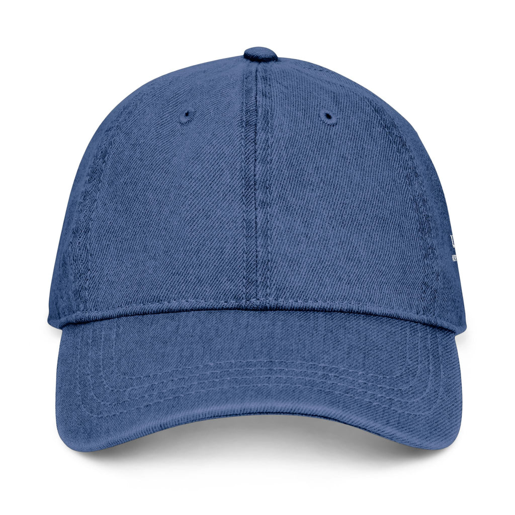 Embroidered Denim Baseball Cap — Minimal Side Logo, Adjustable Cotton Hat