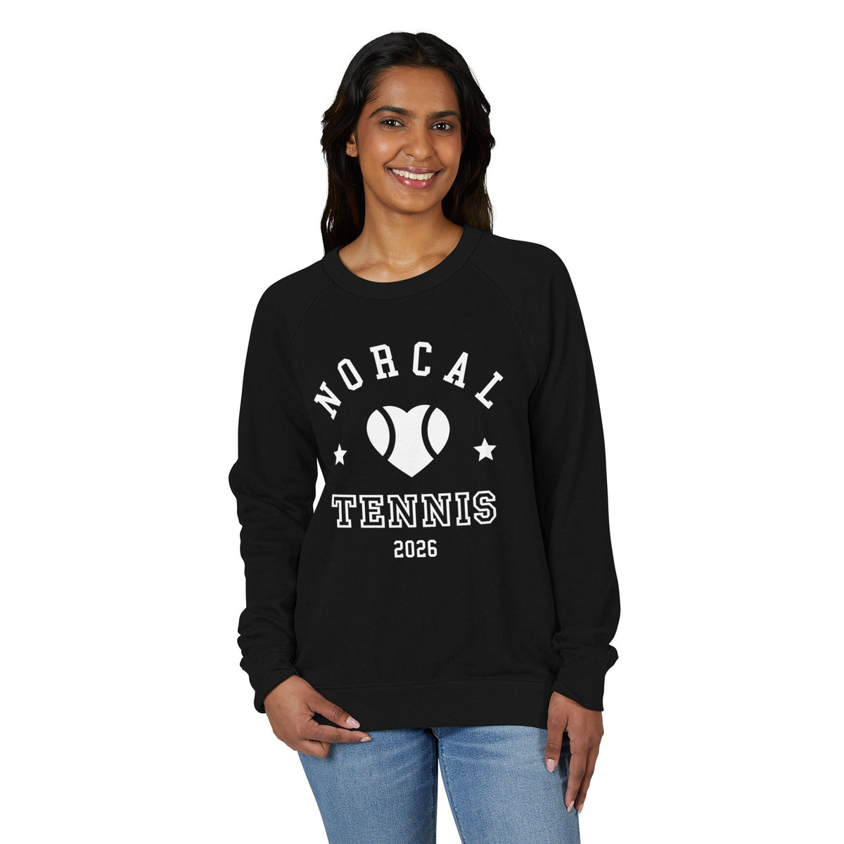 'NorCal Tennis 2026' Heart Crewneck Sweatshirt