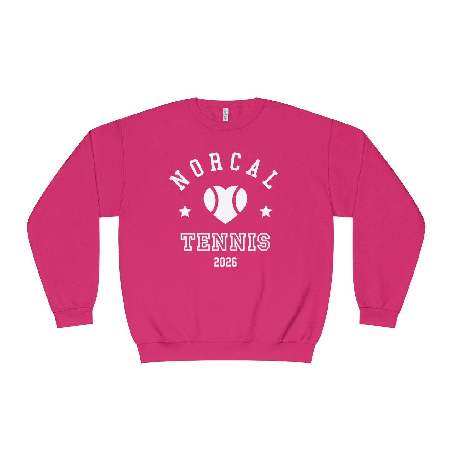 'NorCal Tennis 2026' Heart Crewneck Sweatshirt