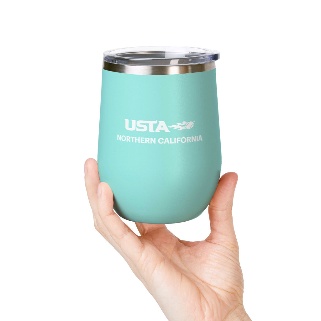 USTA Northern California 12oz Wine Tumbler – Insulated Stainless Steel Travel Cup