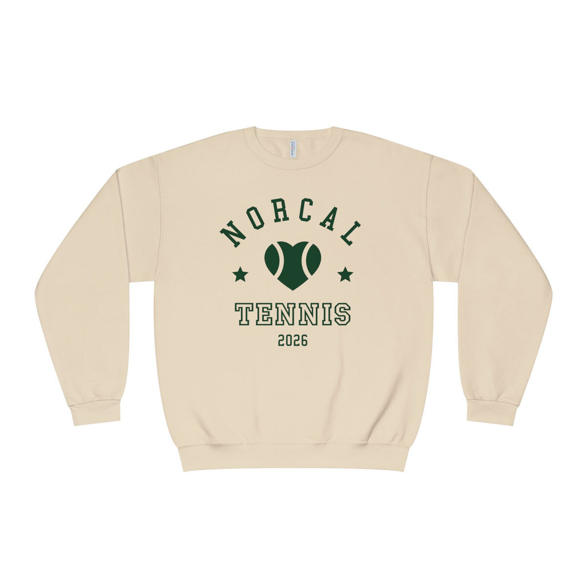 'NorCal Tennis 2026' Heart Crewneck Sweatshirt