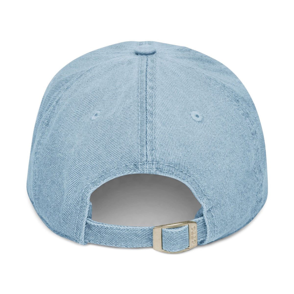 Embroidered Denim Baseball Cap — Minimal Side Logo, Adjustable Cotton Hat