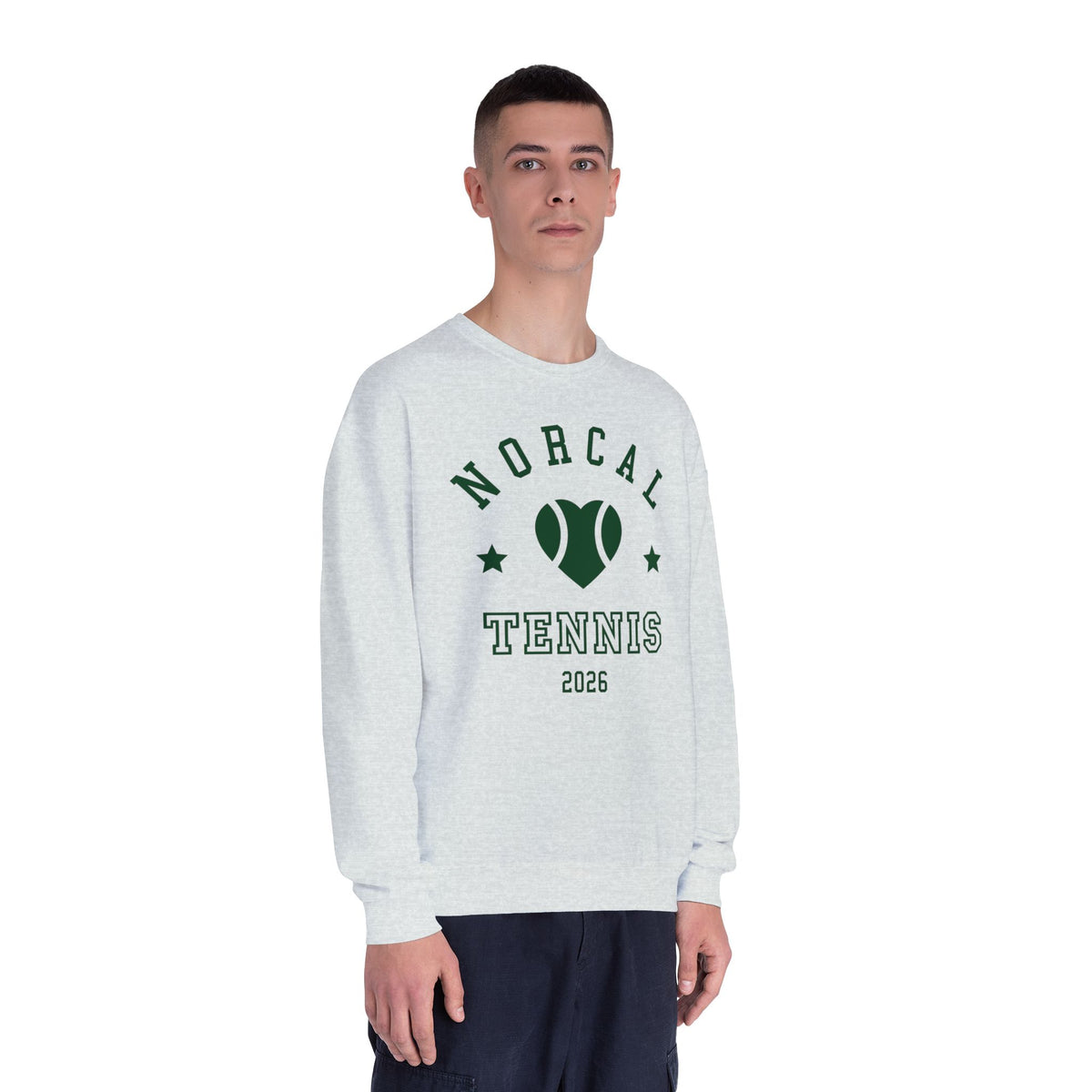 'NorCal Tennis 2026' Heart Crewneck Sweatshirt