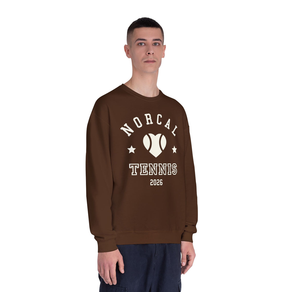'NorCal Tennis 2026' Heart Crewneck Sweatshirt