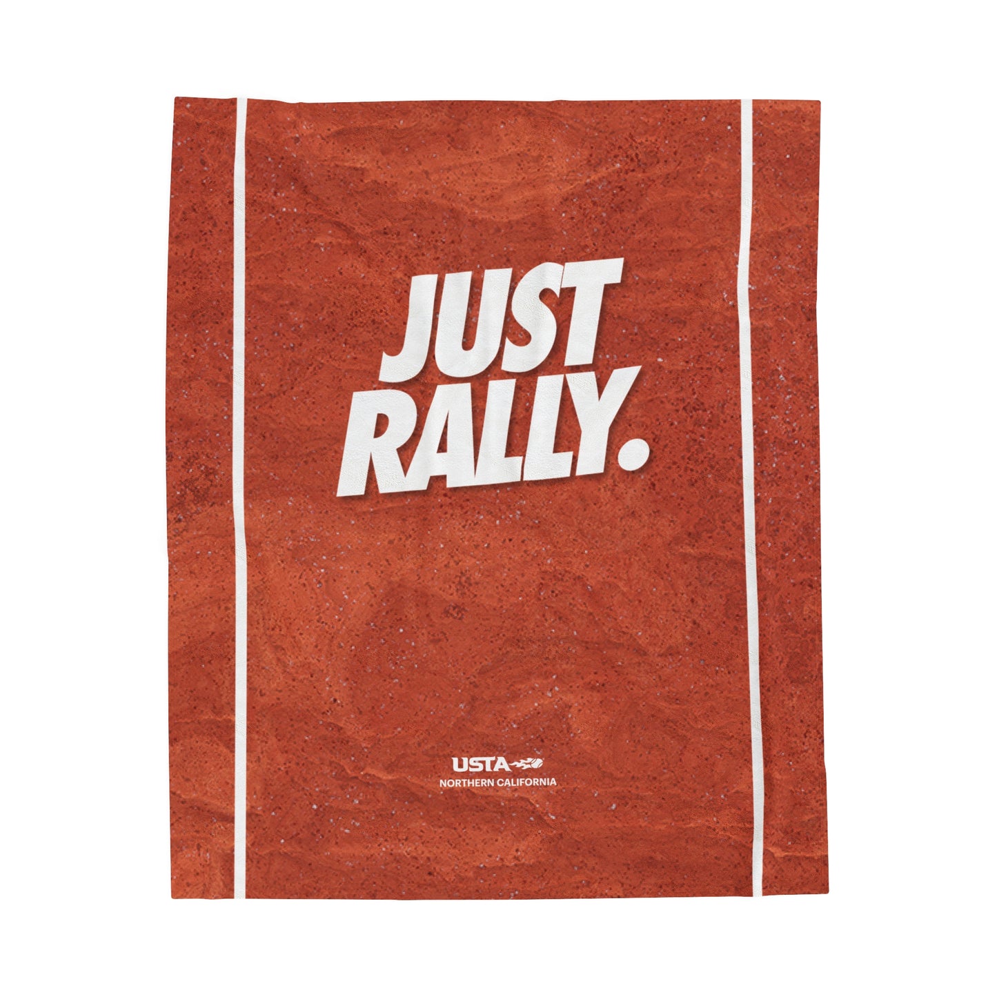 Just Rally Clay Court Velveteen Plush Blanket