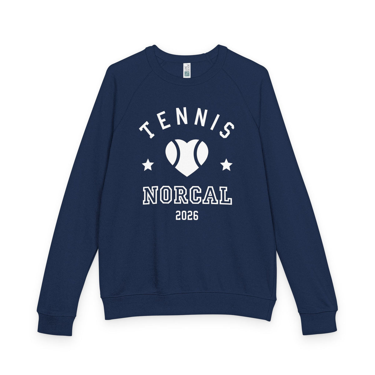 'Tennis NorCal 2026' Heart Crewneck Sweatshirt