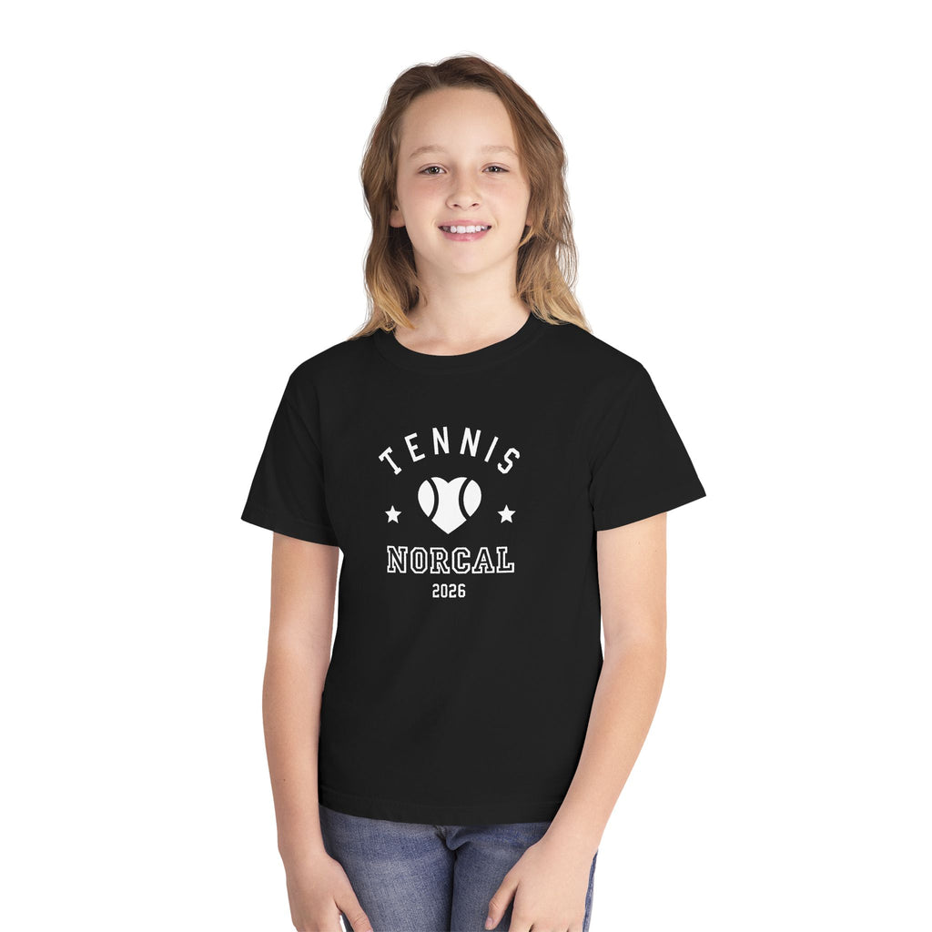 'Tennis NorCal 2026' Youth Heart Tee