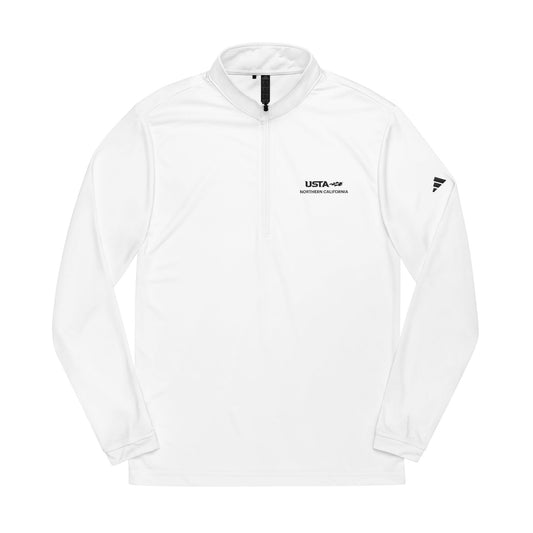 adidas® Embroidered USTA Logo Quarter-Zip Pullover