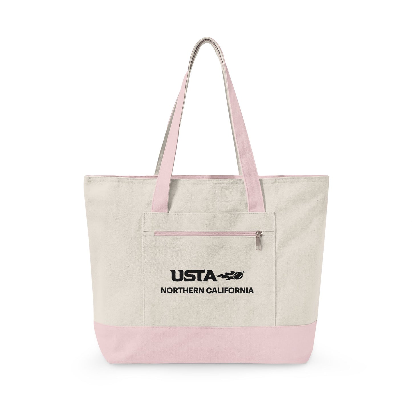 USTA Logo Canvas Zipper Tote Bag
