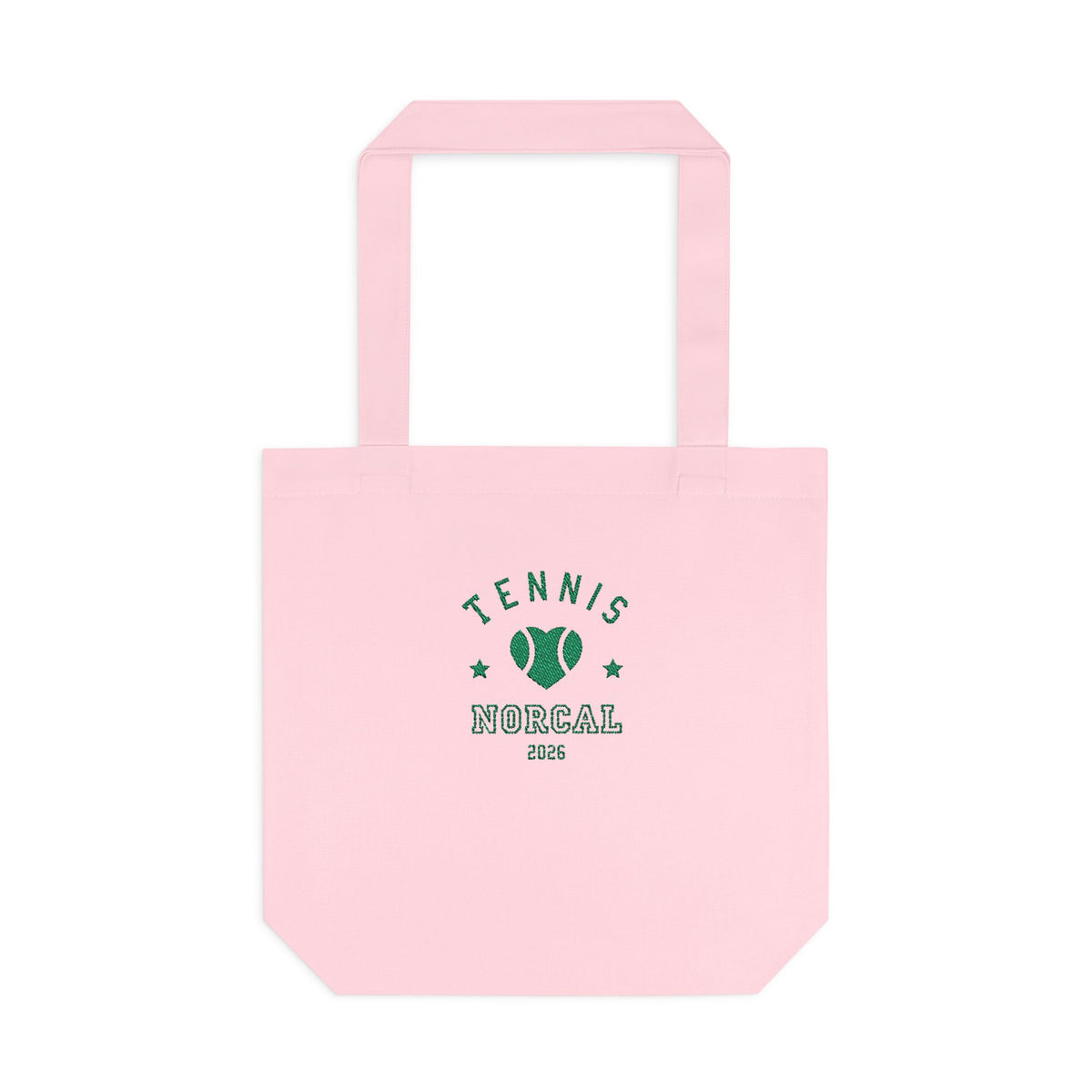 'Tennis NorCal 2026' Embroidered Heart Tote Bag