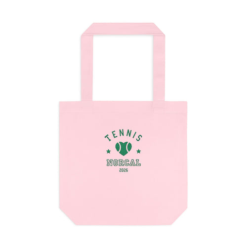 'Tennis NorCal 2026' Embroidered Heart Tote Bag