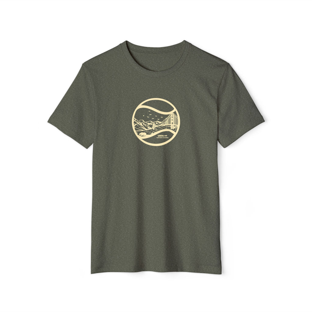 USTA NorCal Tennis Ball Unisex Recycled Organic T-Shirt