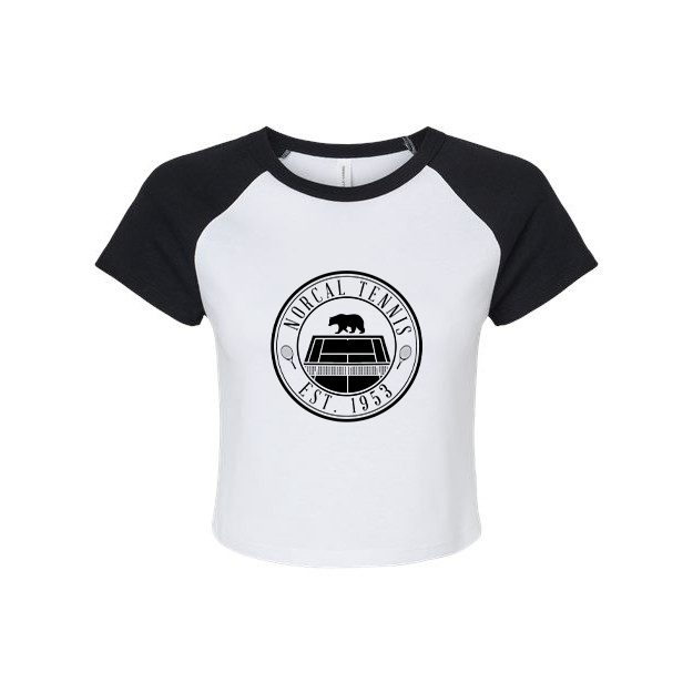 'Norcal Tennis' Bear Women's Raglan Baby Tee