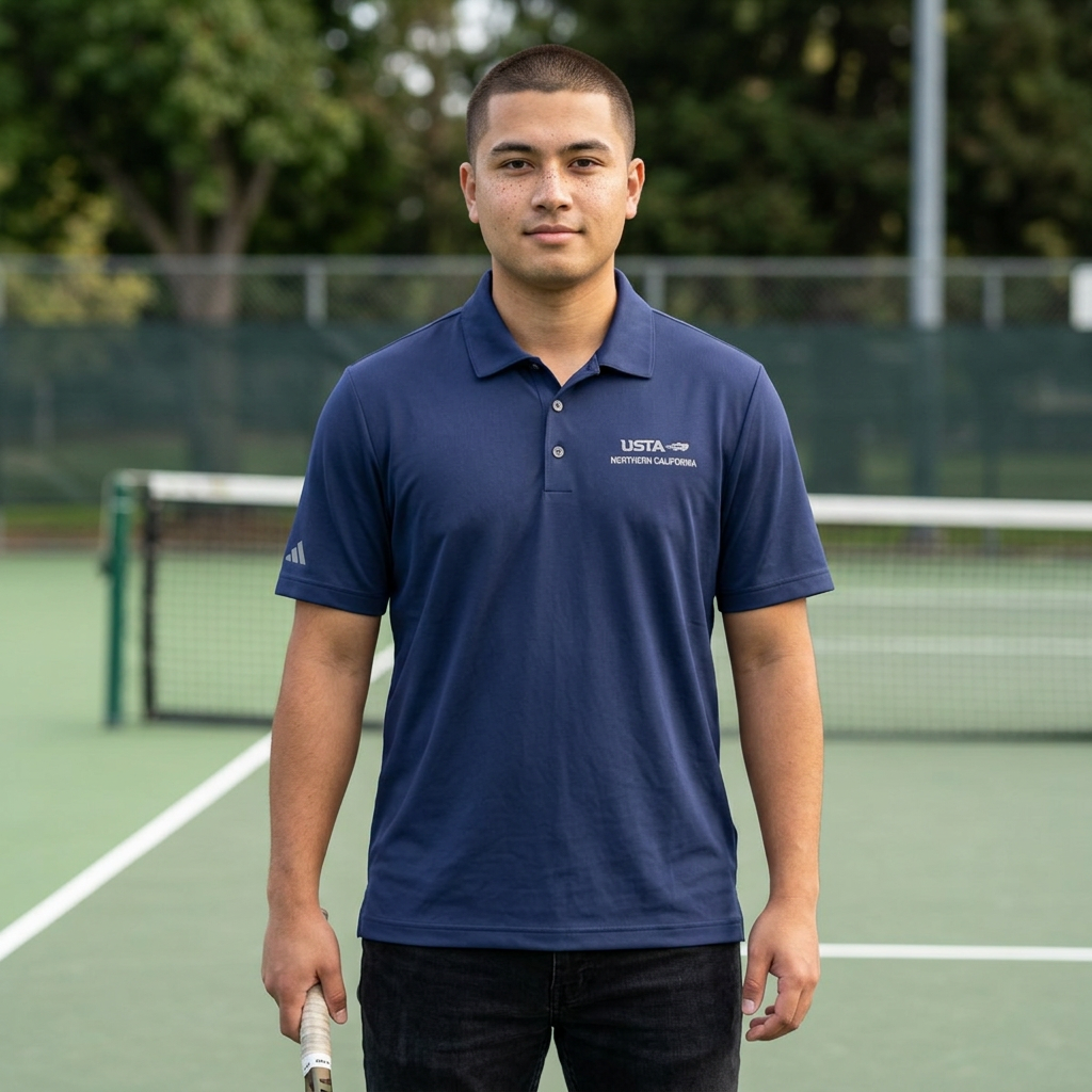 adidas® Embroidered USTA Logo Polo