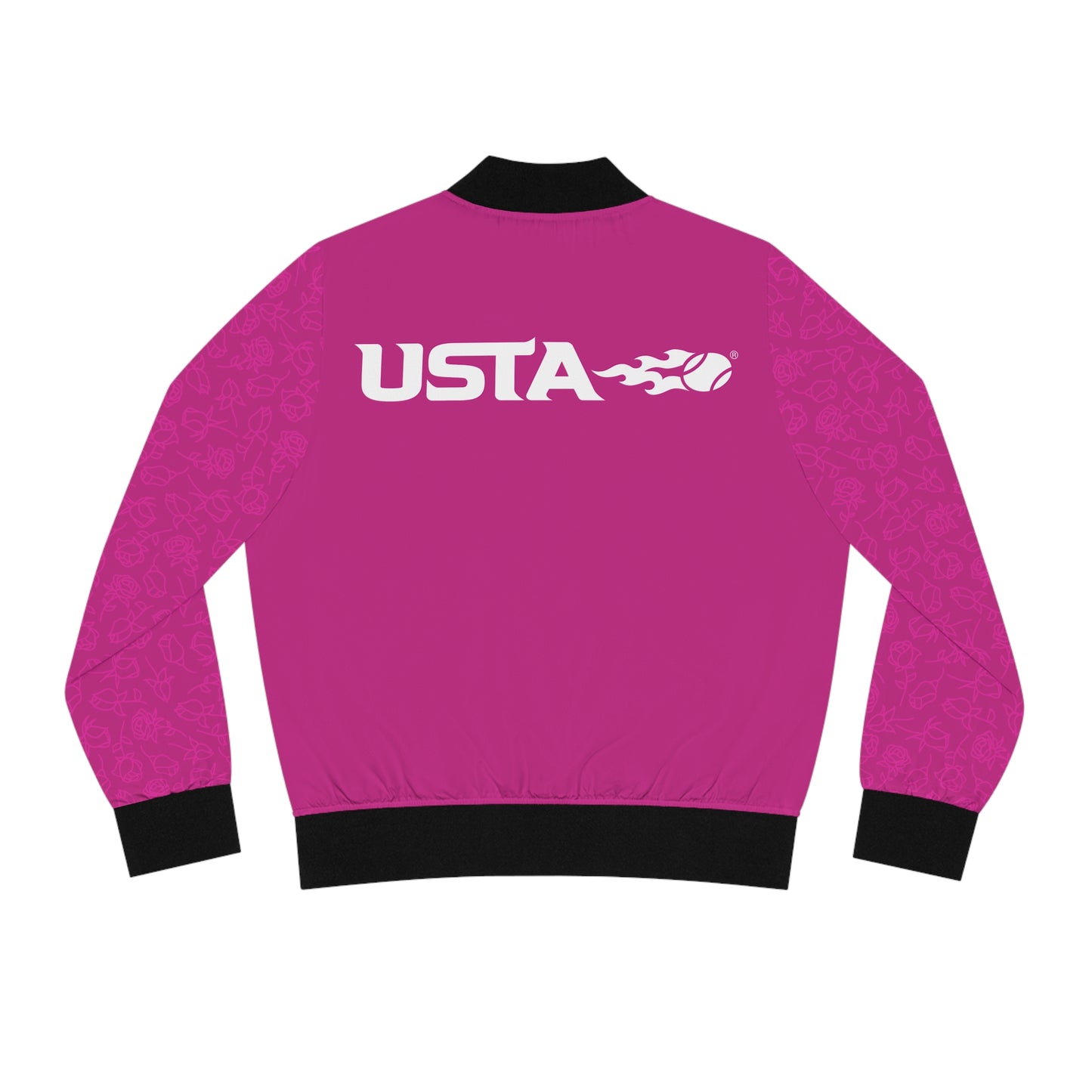 Women's Pink Rose USTA Bomber Jacket