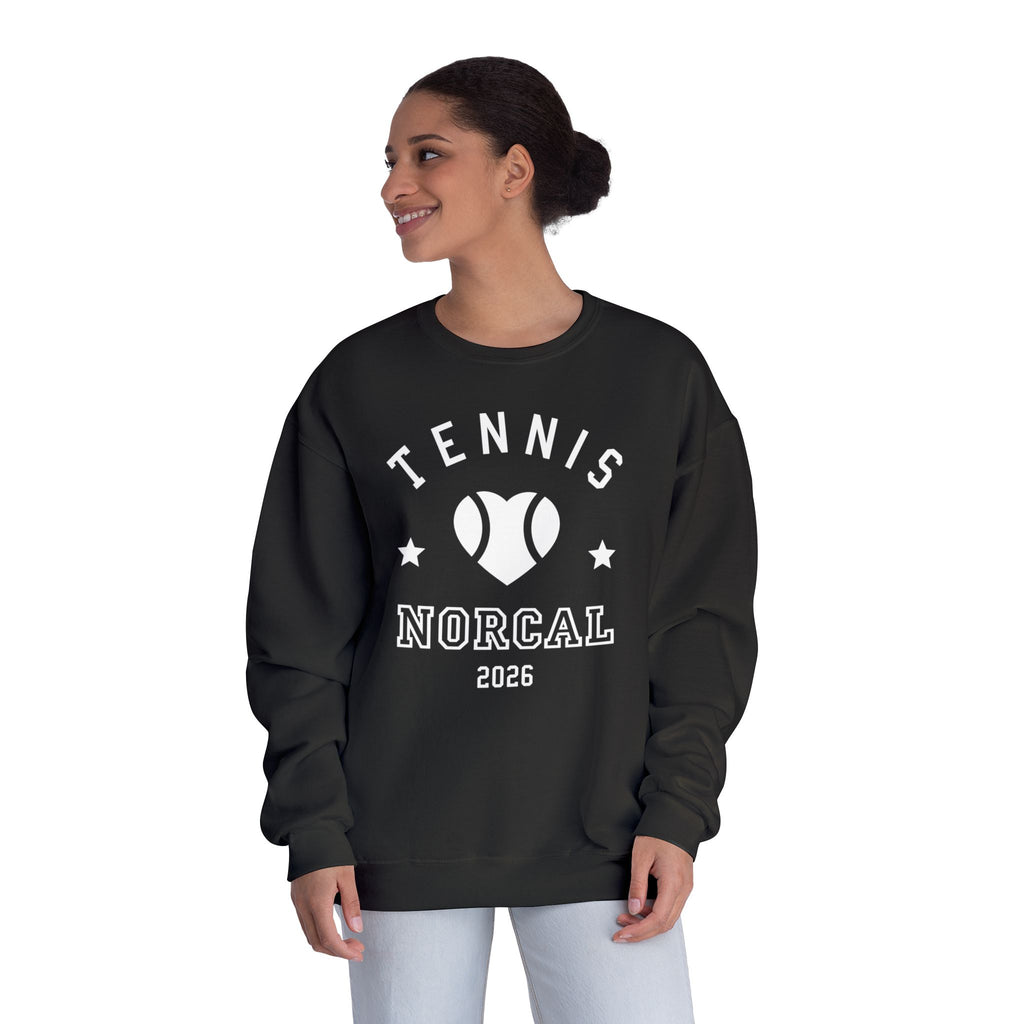 'Tennis NorCal 2026' Heart Crewneck Sweatshirt