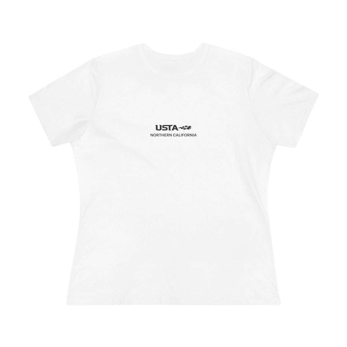 USTA Northern California Women's Cotton Tee — Minimal Tennis Logo Shirt