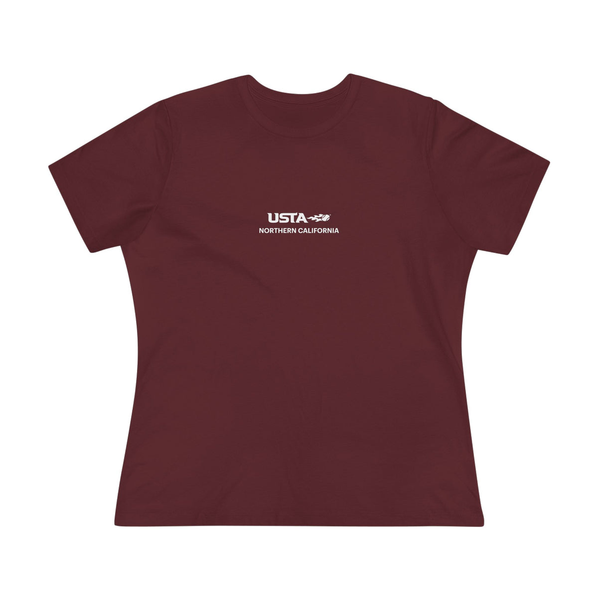 USTA Northern California Women's Cotton Tee — Minimal Tennis Logo Shirt