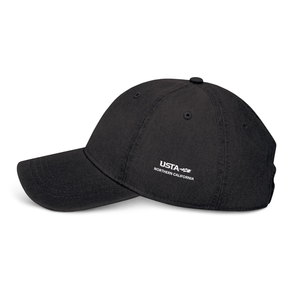 Embroidered Denim Baseball Cap — Minimal Side Logo, Adjustable Cotton Hat